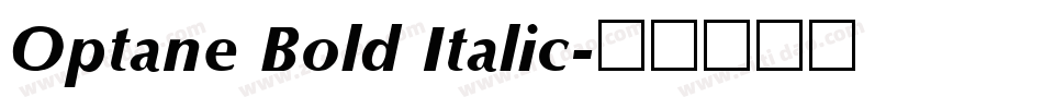 Optane Bold Italic字体转换